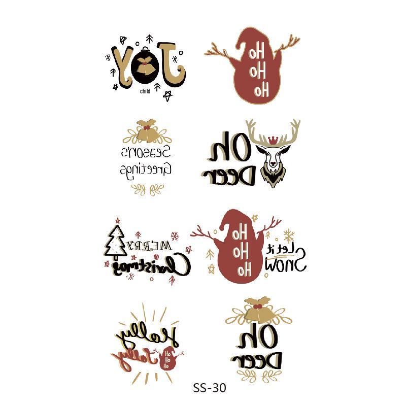 Christmas Fun Face Stickers: Children's Cartoon Tattoo Stickers