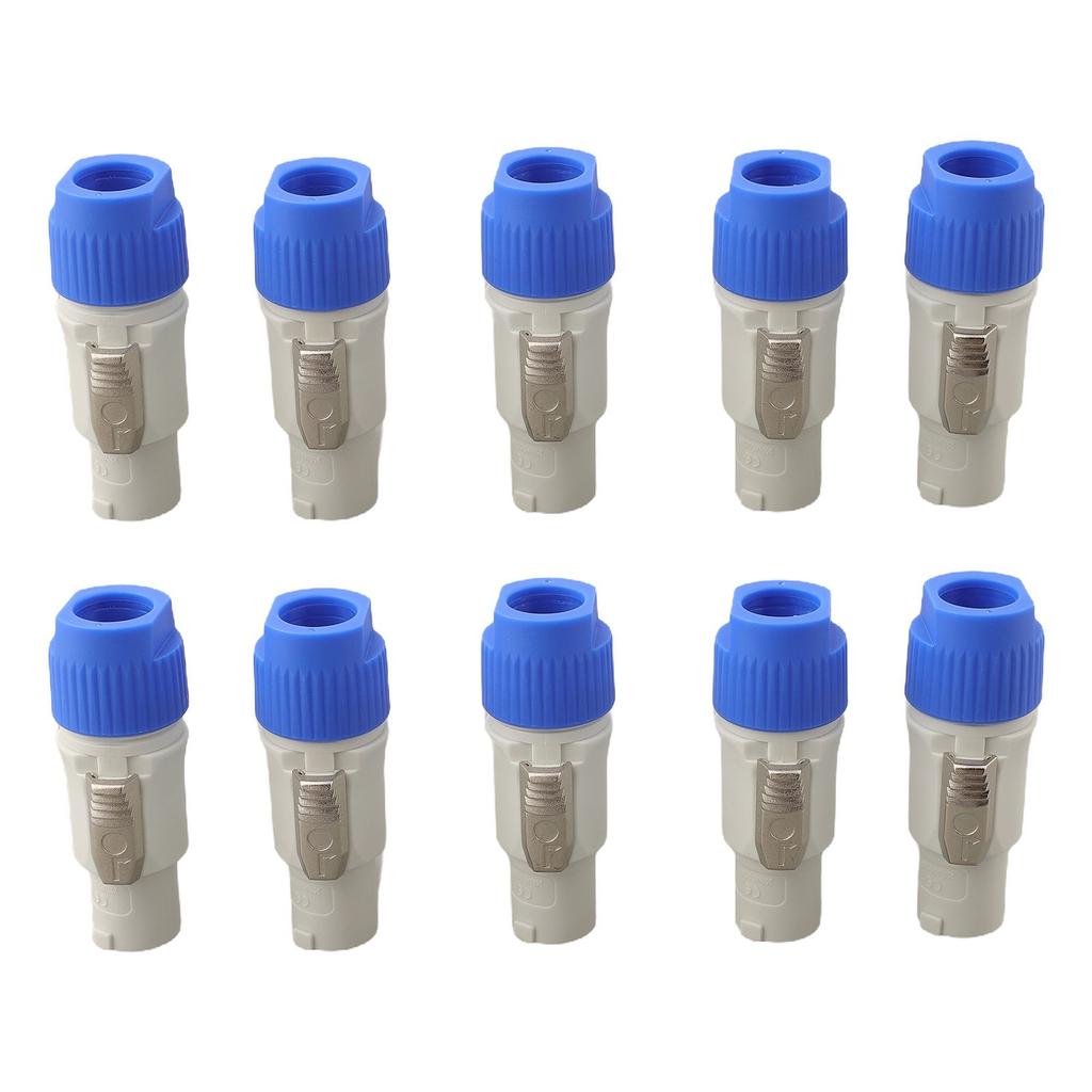 10PCS 3-Pin Power Con Connector Male Speaker Plug 3-Pin Chassis Adapter Male Power Connector 20A 250V AC Power Plug
