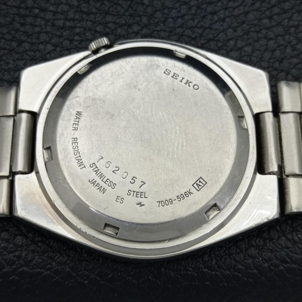 ORIGINAL VINTAGE SEIKO 5 AUTOMATIK JAPAN HERREN SCHWARZES ZIFFERBLATT UHR a500146-2 R151a-a500146