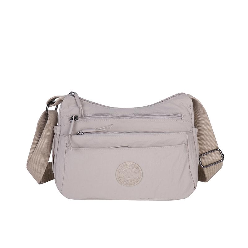 Solid Color Crossbody Bag Women's Multi-Compartment Lightweight Shoulder Bag
