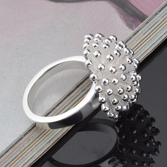 Women's Fashion Silver Plated Fireworks Daisy Pattern Ring Wedding Jewelry Gift