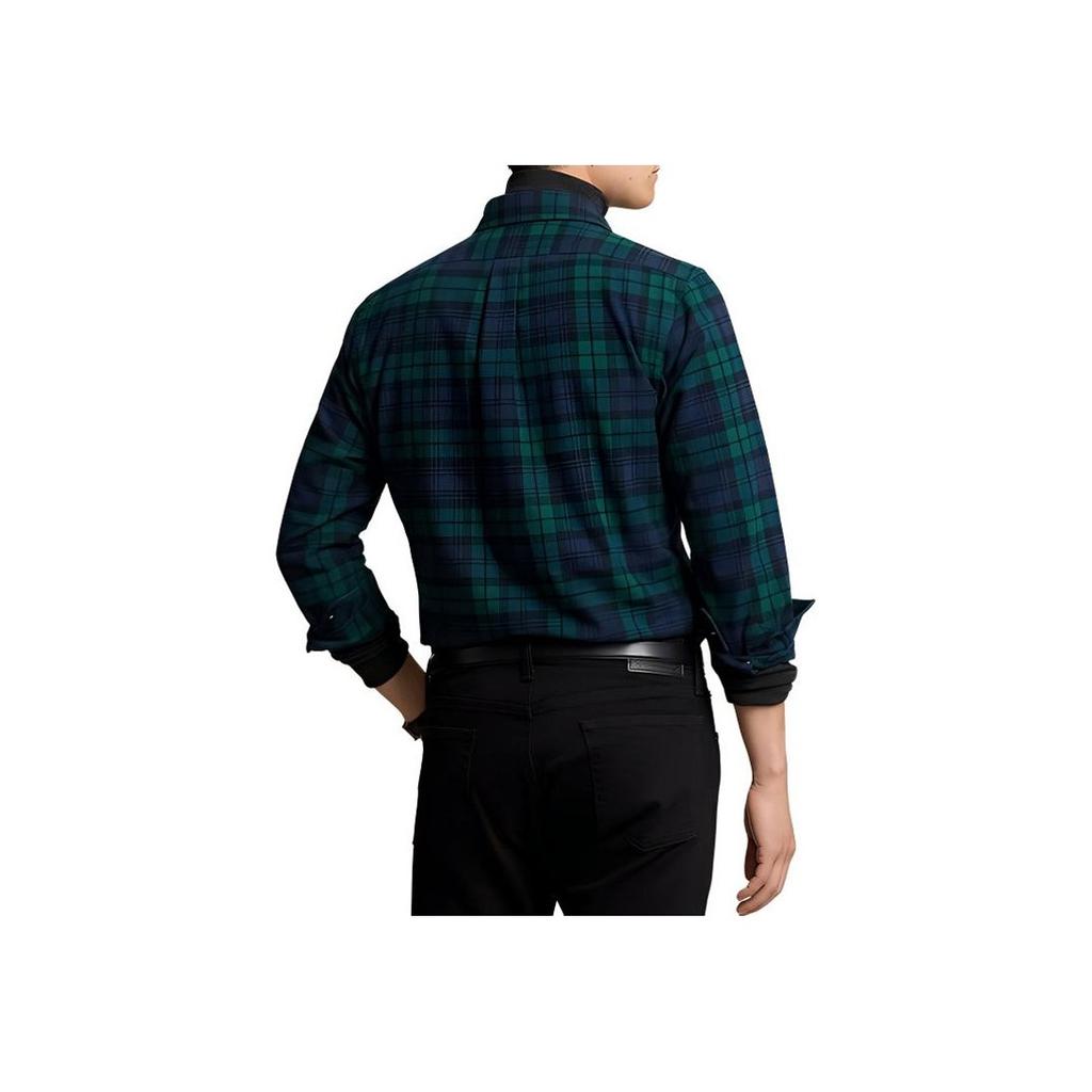 Polo Ralph Lauren Embroidered Plaid Point Collar Long Sleeve Shirt Men Shirts Multicolor MNPOWOV16823881-999