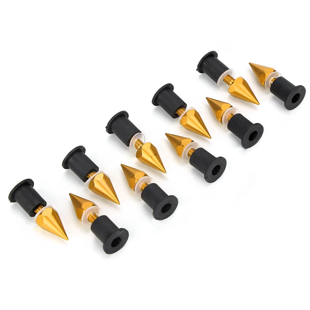 Windshield Wind Screen Spike Bolts M5 Screws Nuts Motorcycle Modification AccessoriesGold