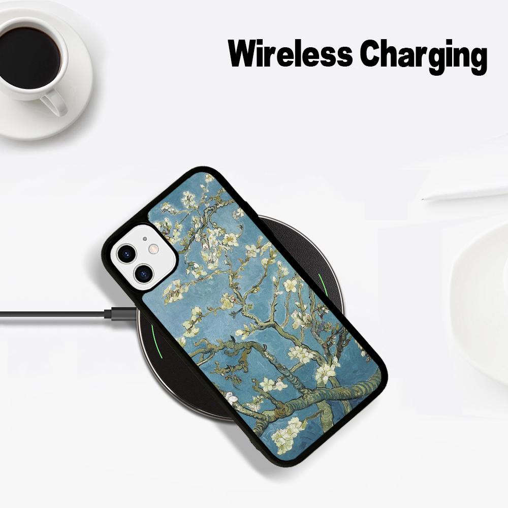 Art Van Gogh Starry Sunflower Phone Case Magnetic Case For IPhone 16 14 13 12 11 15 Pro Max Plus For Magsafe Wireless Charge