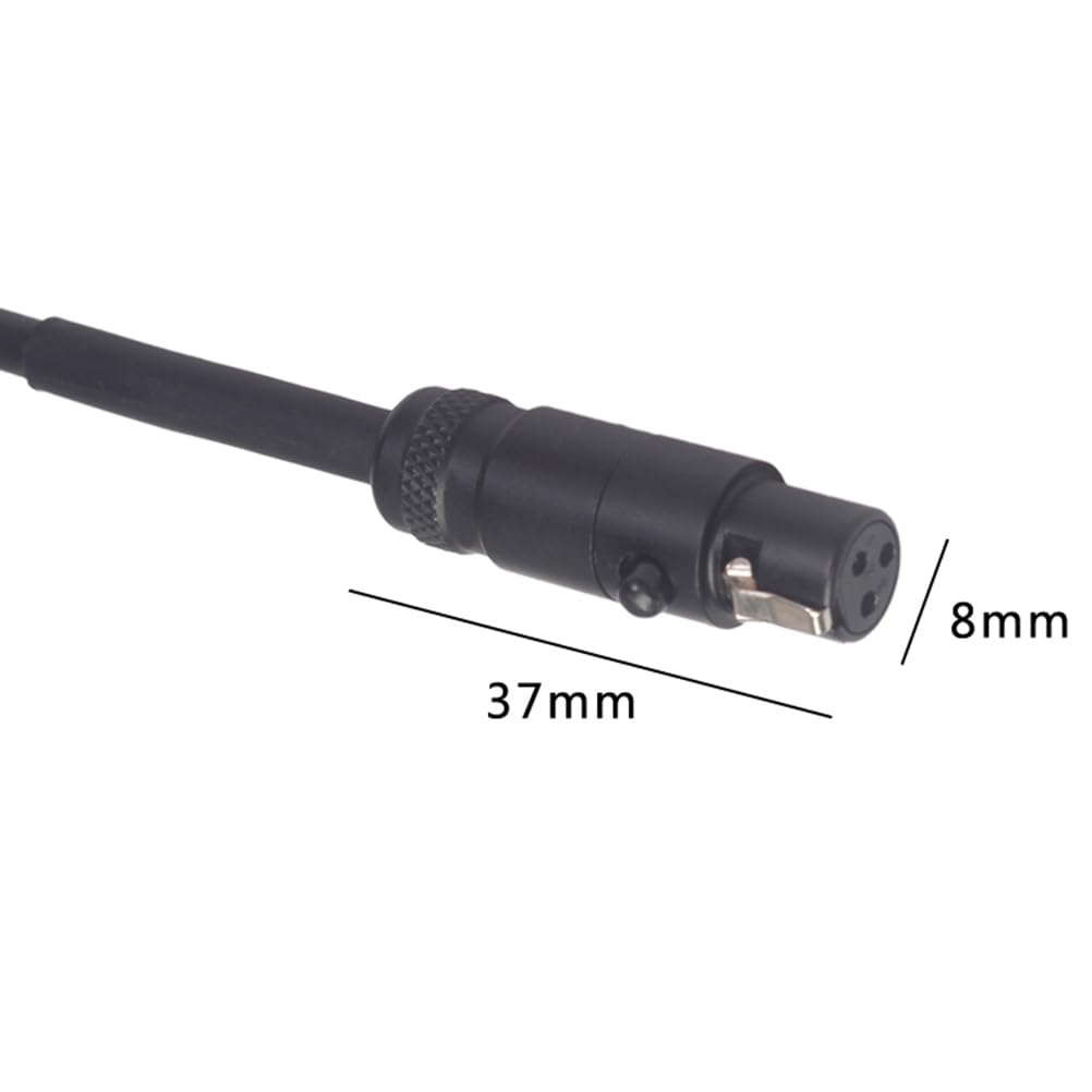 Alasum Mini XLR Audio Cable, Compact and Lightweight, Male to Female, 3M