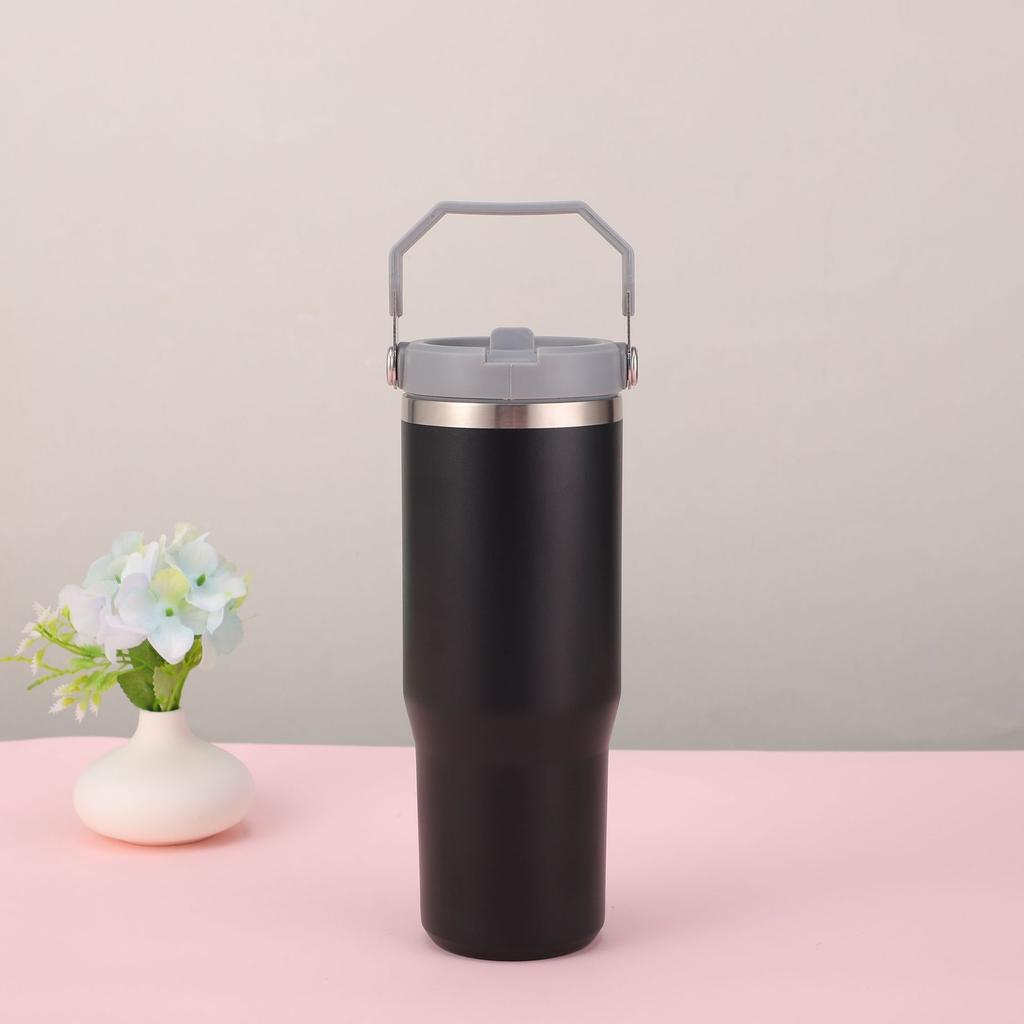600/900ml New Car Cup Outdoor Portable Handheld Ice King Cup Vacuum Insulated Large Capacity Insulated Bottle