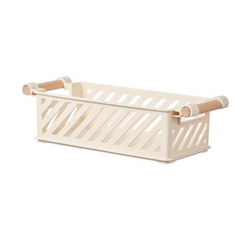 Licheers Wooden Handle Storage Basket