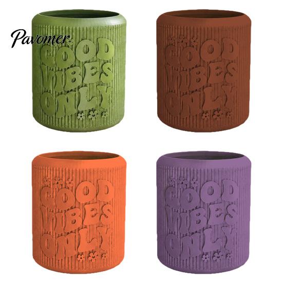 Small Containers for Indoor Gardening 3D Printed Planter, Good Vibes Only Flower Pot, Minimalist Plant Holders Windowsill Cute Cactus Container