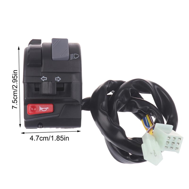 7/8" 22Mm Left Handlebar Control Switch Button Motorcycle Headlight Fog Light Horn Warning Light Turn Signal Button