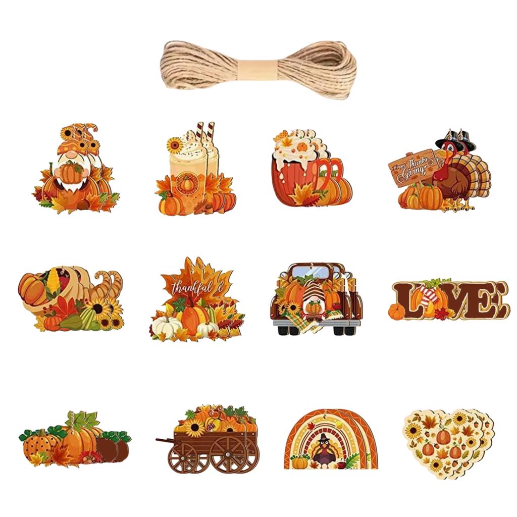 Wooden Halloween Decorations For Trees, Pumpkin Wood Hollow Vintage Halloween Ornaments, Cat Pendant, Retro Halloween Decorations For Small Trees, Hol