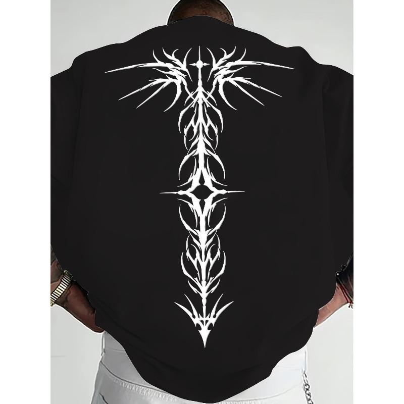 

Men s Summer Short Sleeve Printed T-shirt S чёрный