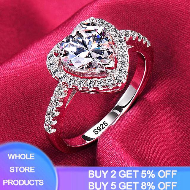 925 Sterling Silver Color Natural Zirconia Diamond Wedding Band White Gold Fashion Jewelry for Women
