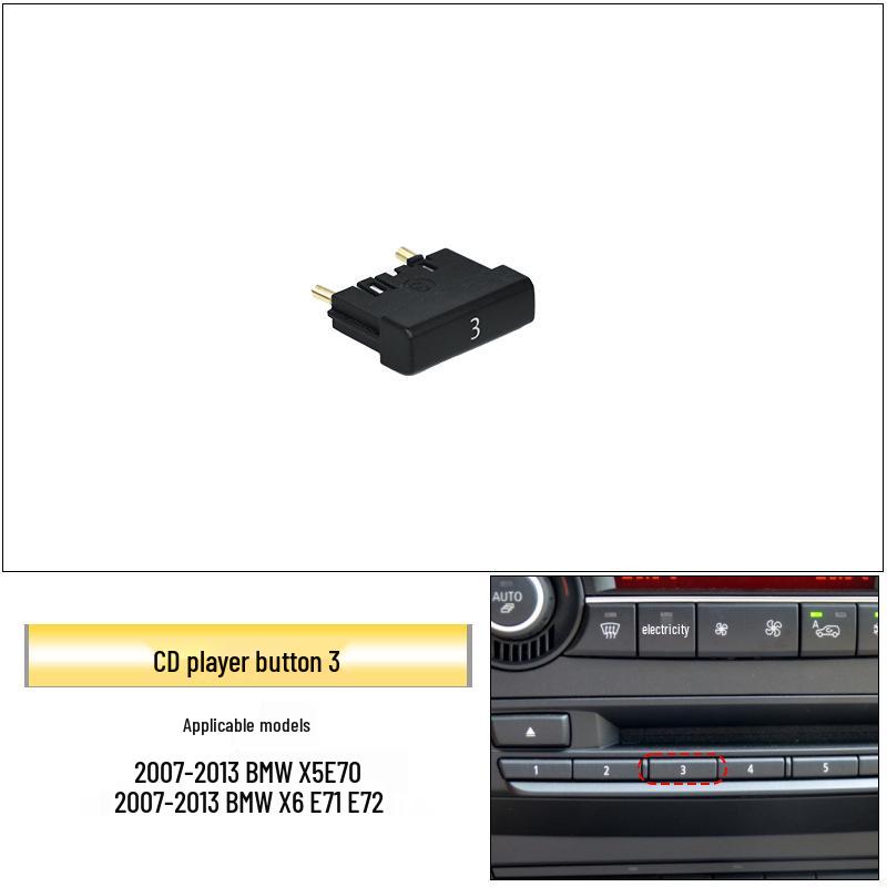 Buton audio compatibil pentru BMW X5/X6 E70/E71 Reglare volum player CD