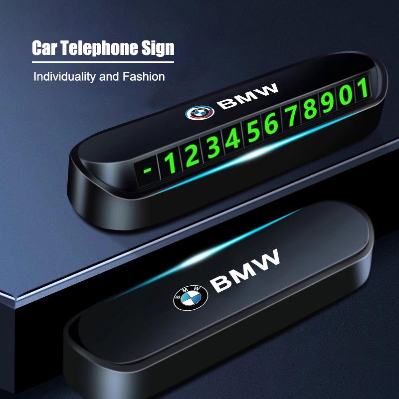 Car Temporary Parking Phone Number Card Accessories For BMW X1 X2 X3 X5 X4 X6 X7 G30 G20 G32 G11 G12 F40 F30 F20 F10 F34 F07 M2