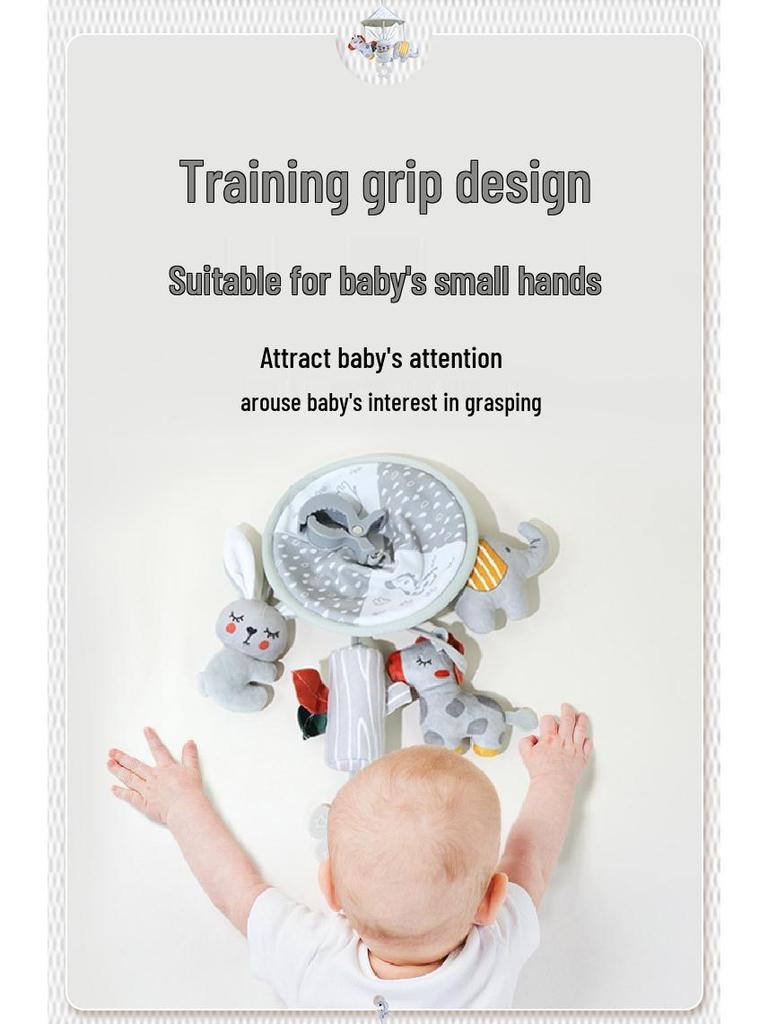 Aipinqi Nordic Style Baby Animal Stroller Hanging Plush Toy Pendant