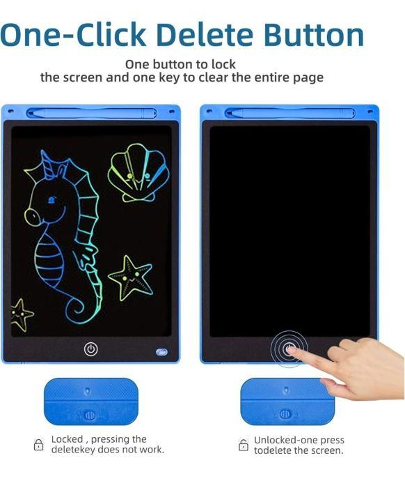 Tablette Dessin Enfant Ardoise Magique 8.5 Pouces LCD - Couleur Bleue