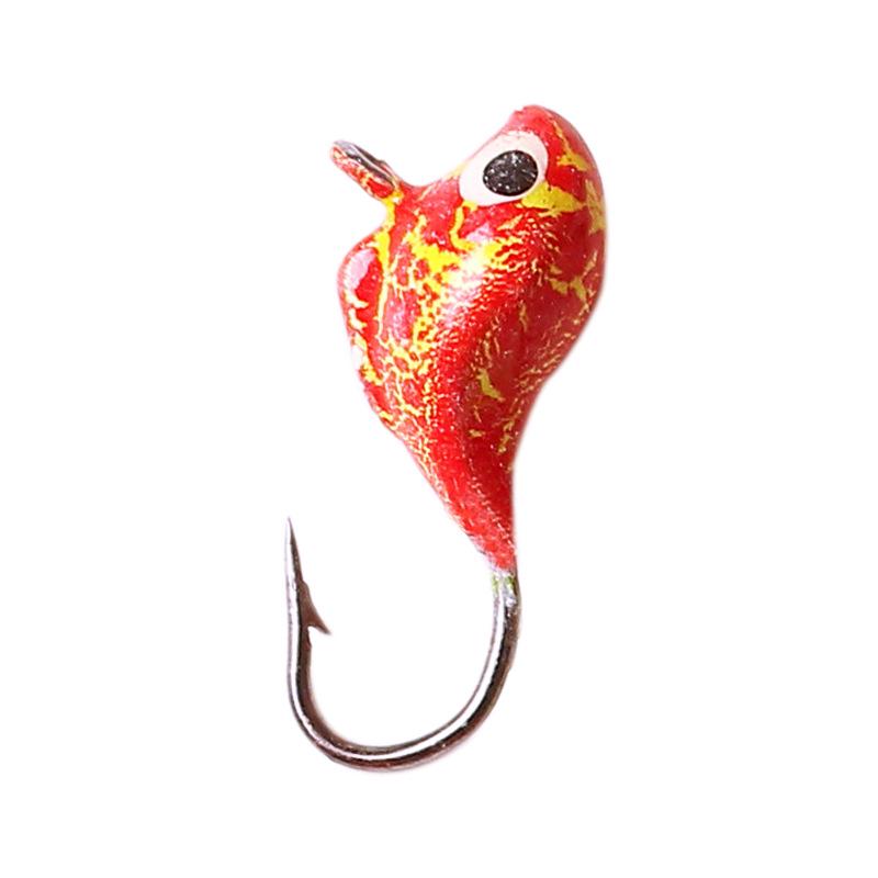 10-Color Dolphin-Lead Micro-Lure 1.6g Fishing Hook, Soft Bait Ice Fishing Hook