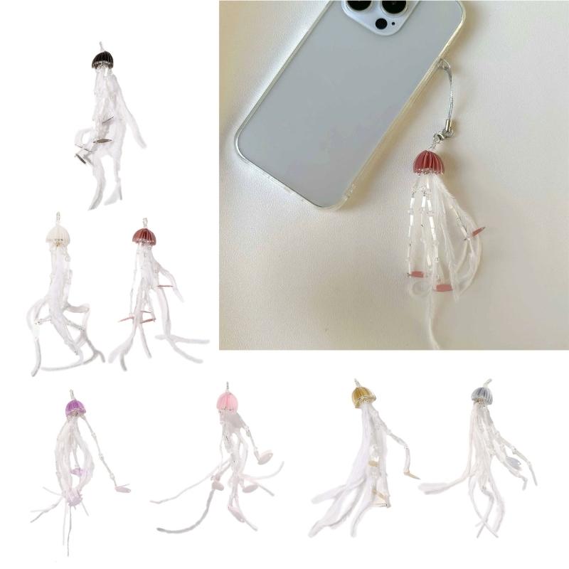 Unique Keychain Star Key Ornament Bag Pendant Delicate Jellyfish Decoration Aesthetic Bag Charm for Daily Party Use