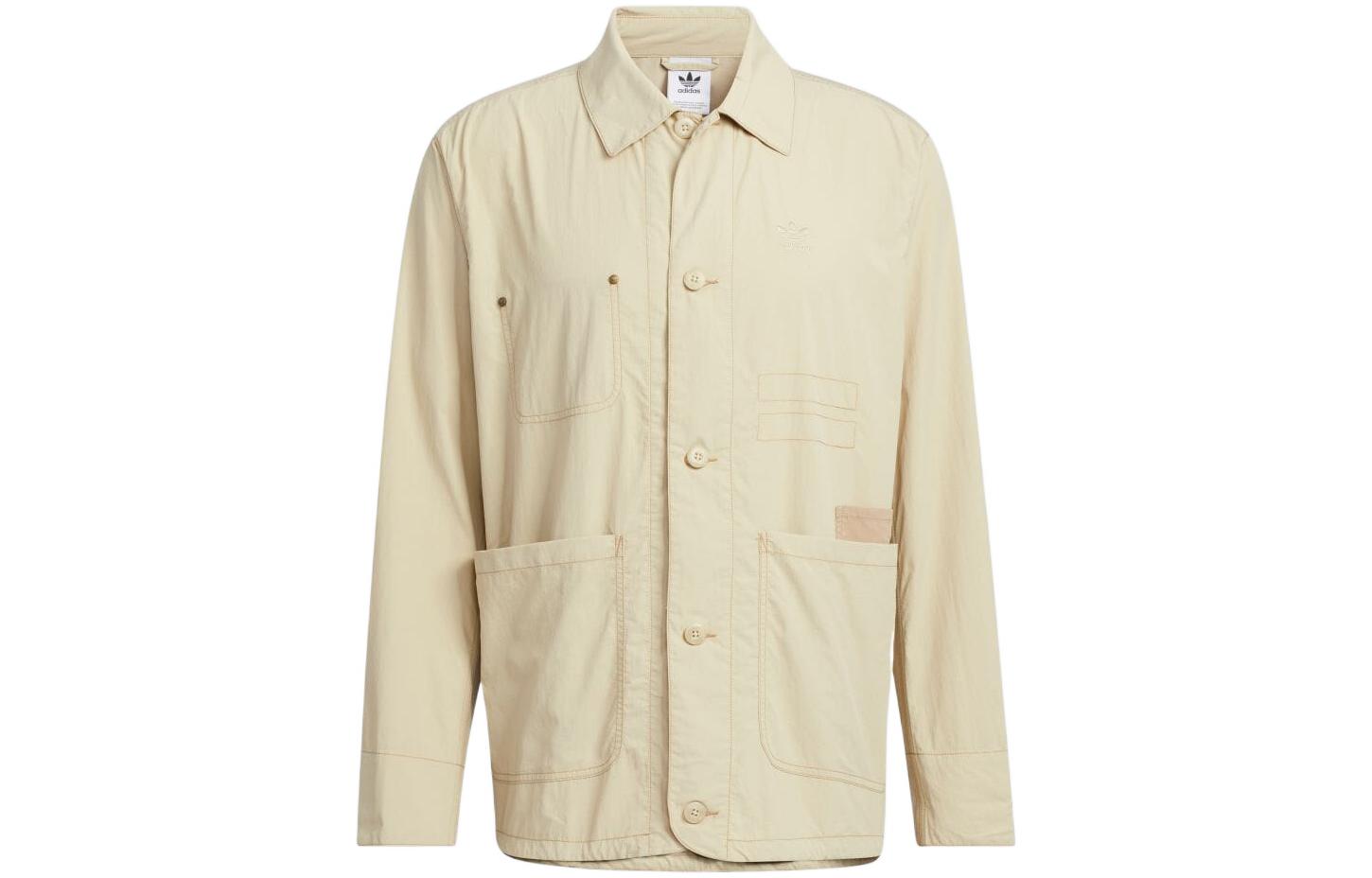 Adidas Originals Jackets Men s Khaki Lapel Moderate Other HM8015 XL