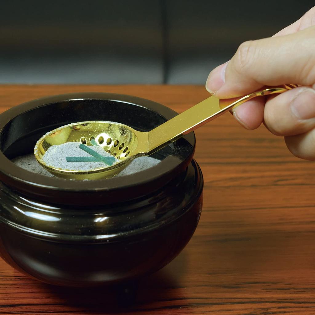 Fine Angled Ash Remover for Incense Burners, Incense Stick Holders, Ash Levelers, Ash Sifters, Ash Removers, Perforated Buddhist Altar Accessories