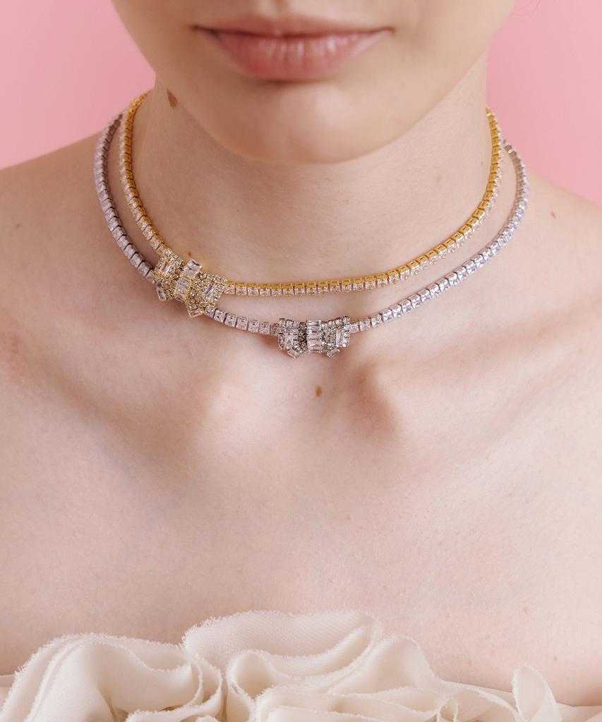 Matias Ribbon Mini Choker (Gold)