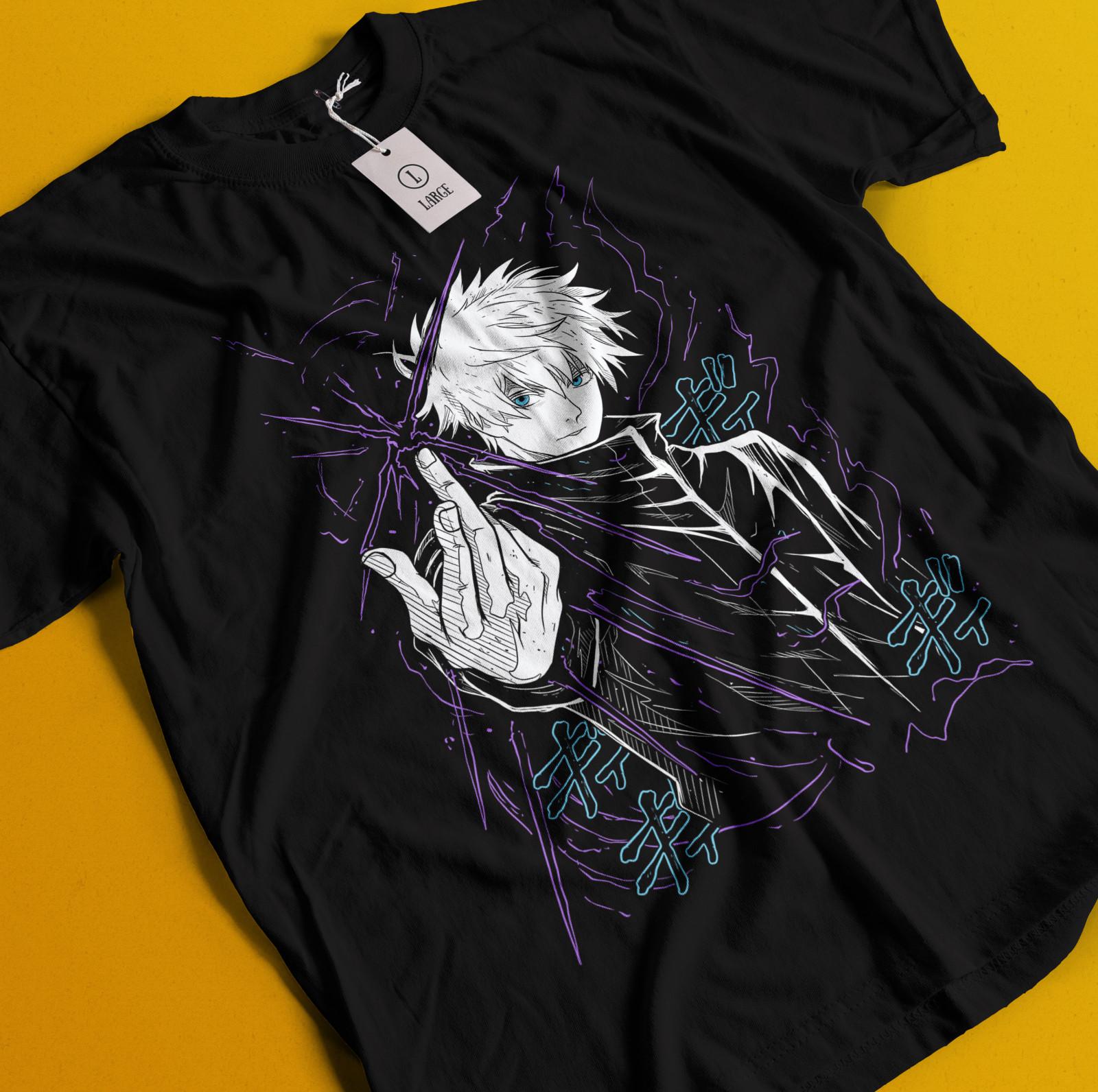 

Gojo Satoru T-Shirt Mens Womens Tees Top Sukuna Shirt Jujutsu Kaisen Tshirt Toji Tee Nanami Yuta Maki 2XL