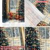 Set Of 2 Classic Flat Printing Christmas Curtains Tree Gifts Digital Printed Polyester Drapes Festive Use Curtain