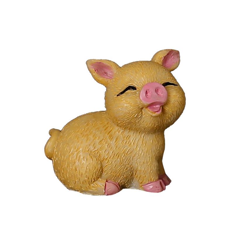 Creative Small Cute Resin Animal Shape Flower Pet Figure Diy Micro Landscape Doll Ornament
