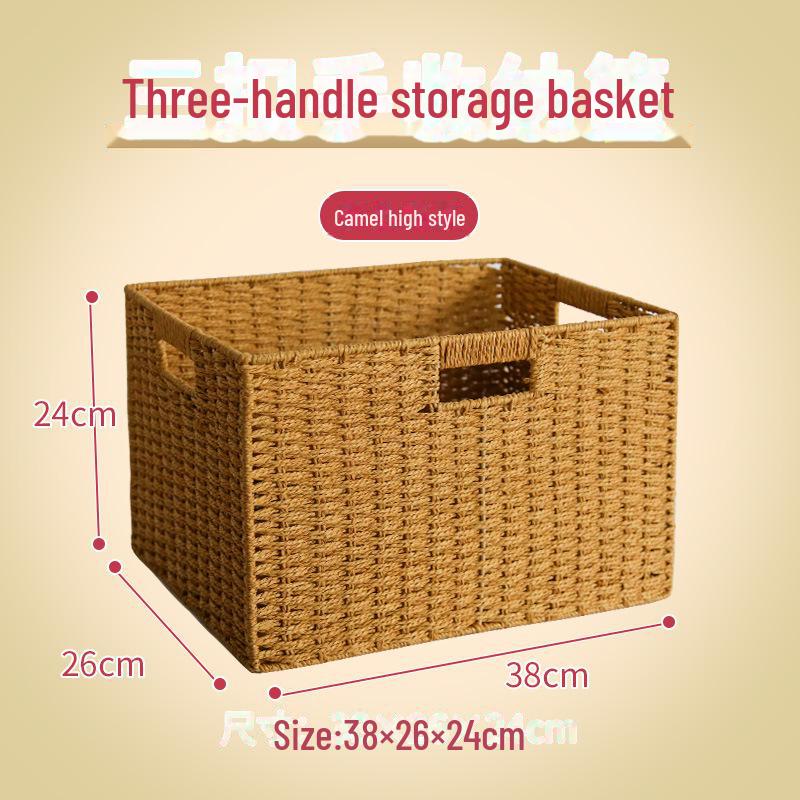 

Плетеная настольная корзина для хранения игрушек и закусок