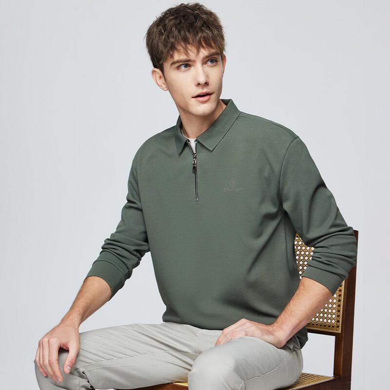 Hodo Men's Seamless Honeycomb Half-Zip Polo Shirt