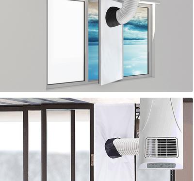 2/3 Meters AC Window Vent Kit Waterproof Air Conditioner Sealing Cloth Mobile AC Baffle For Sliding Horizontal / Vertical Window