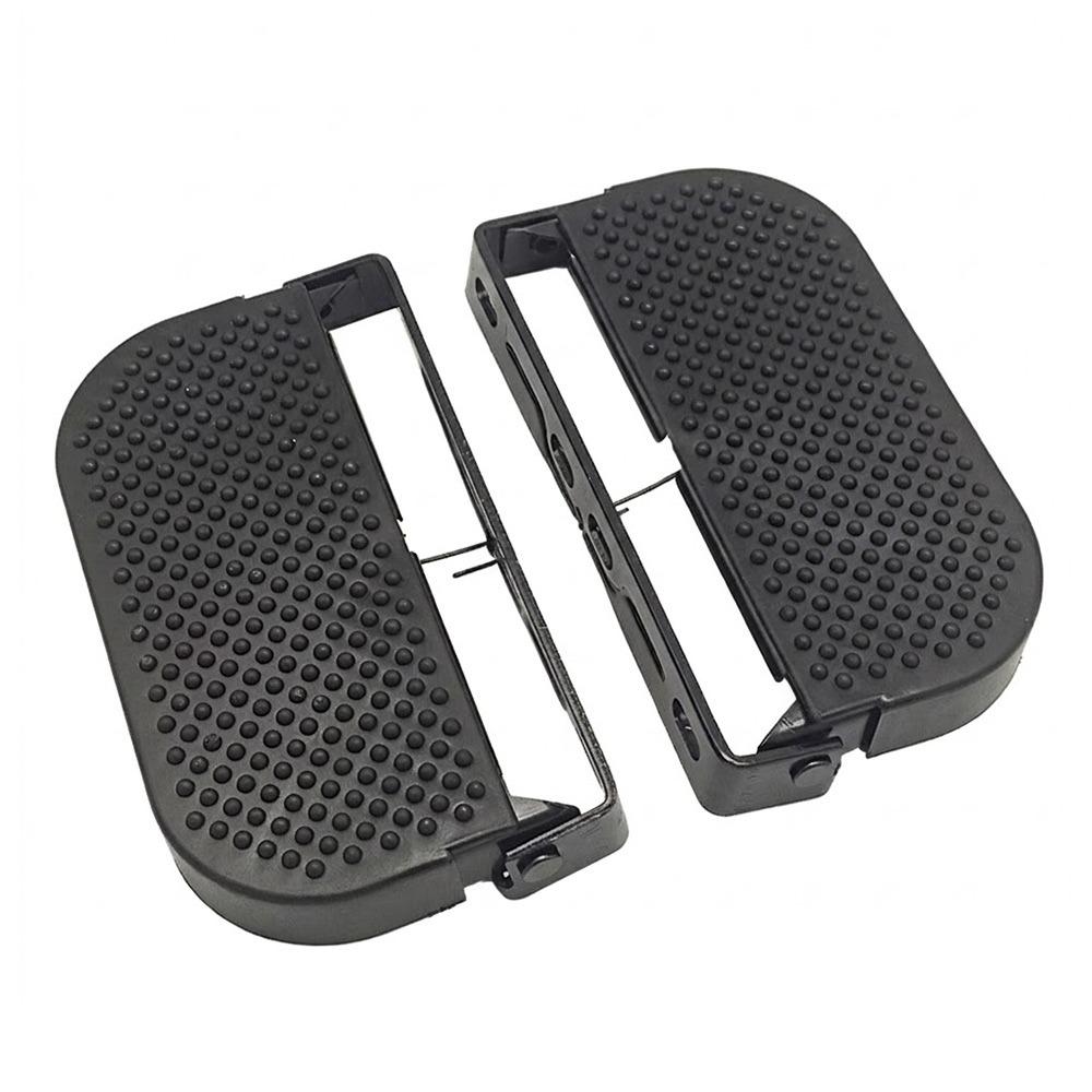 Foldable E-bike Folding Step Stool Aluminum Alloy Motorcycle Footrest Foot Pegs  Universal чёрный