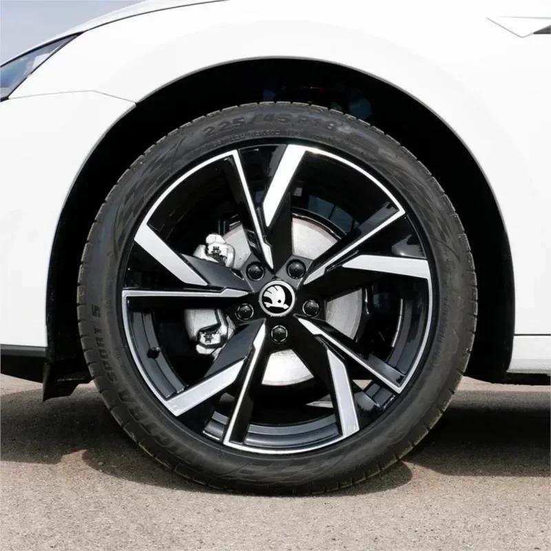 Ycpry6 55/65MM Car Styling Wheel Center Covers Hub Caps Replacement For Skoda Octavia Rapid Kodiaq Karoq Fabia Kamiq Superb Derivativ