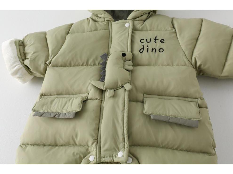 Thick Cotton Baby Jumpsuit - Warm Fleece Cartoon Winter Outfit for Boys & Girls