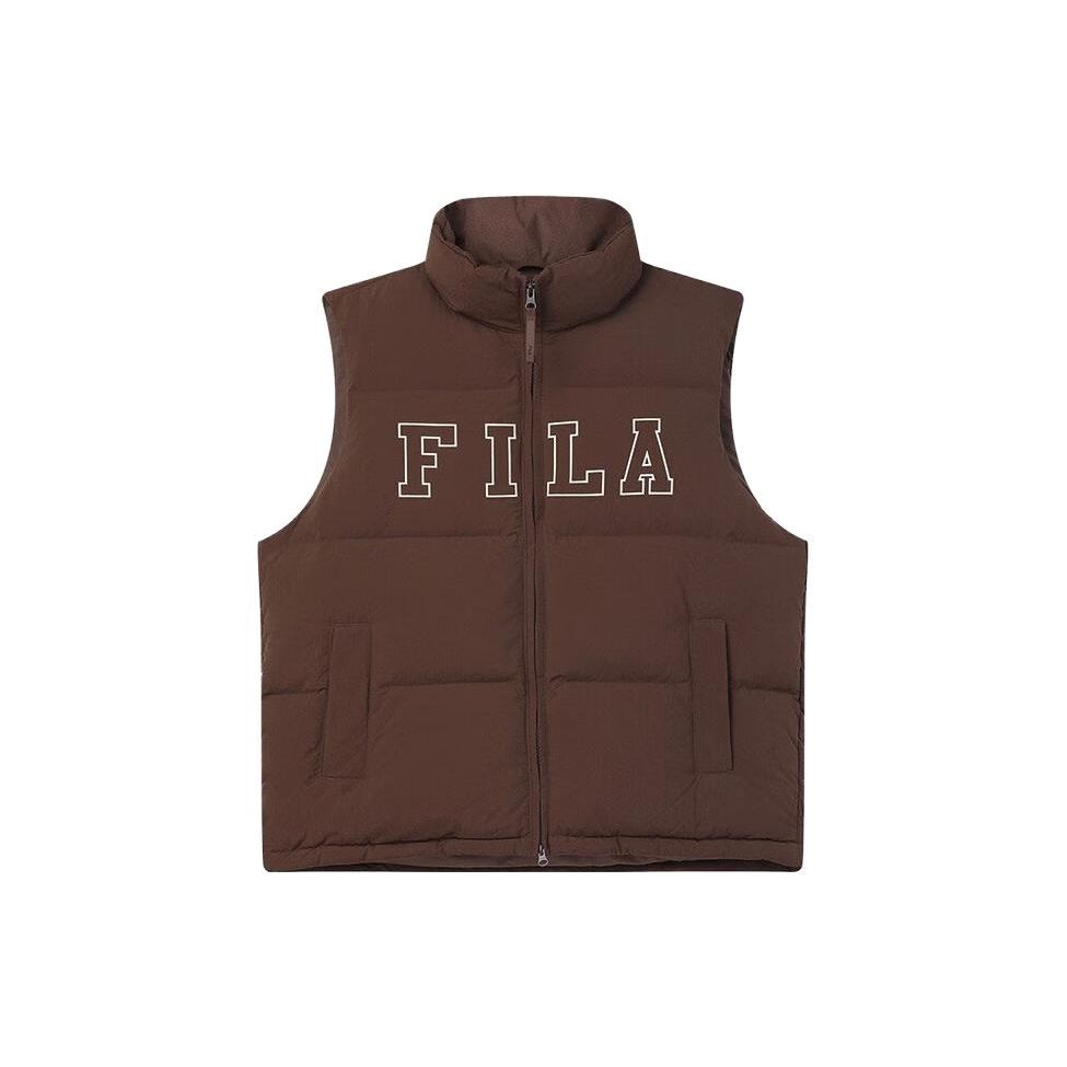 

FILA Letter Logo Printed Lining Loose Down Vest Unisex vest Liver F51U349903F-DK XL