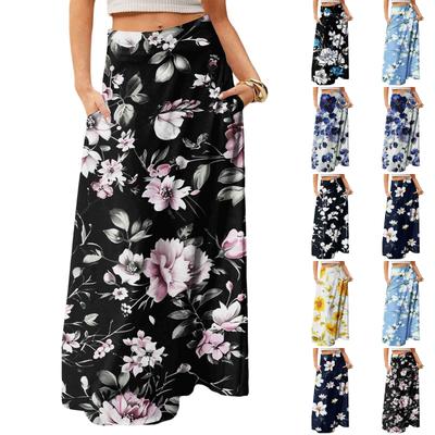 Vestido largo fluido para mujer, estilo bohemio, informal, de verano
