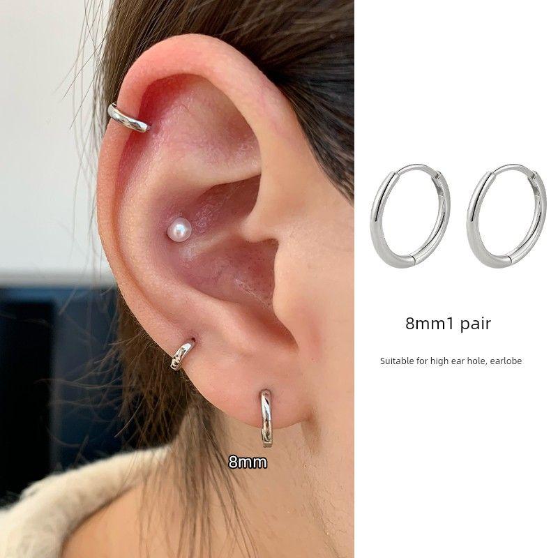 Ringring Store Mini Ear Studs Super Small Exquisite Simple Bracelet Earrings Female Edge Ear Bone Stud Ring Ear Ring Small Earrings