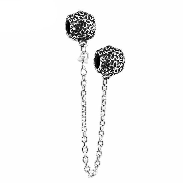 Safety Chain S925 Sterling Silver Charms Pendant European Bead Fit Original Charms Bracelet Chain Girl Women Jewelry Making