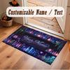 Personalized Name Designs Theme Crystal Velvet Floor Rug Personalized Custom Name Text Warm Carpet Home Decoration