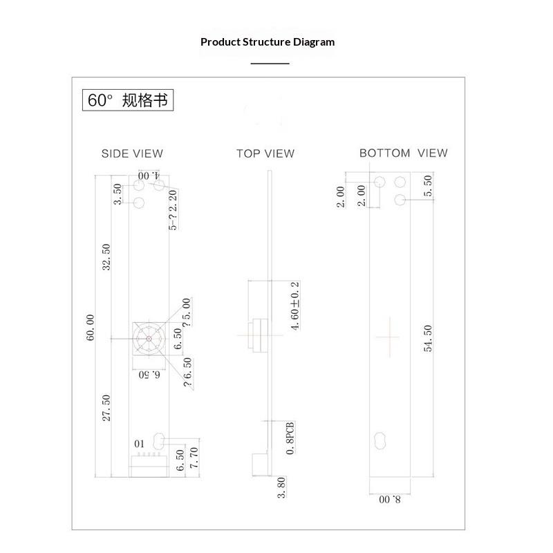 Driver-Free A73E OV2659 HD Camera Module 2MP 1600X1200 60° View 5FPS USB Port for Android Laptop Industrial Detection
