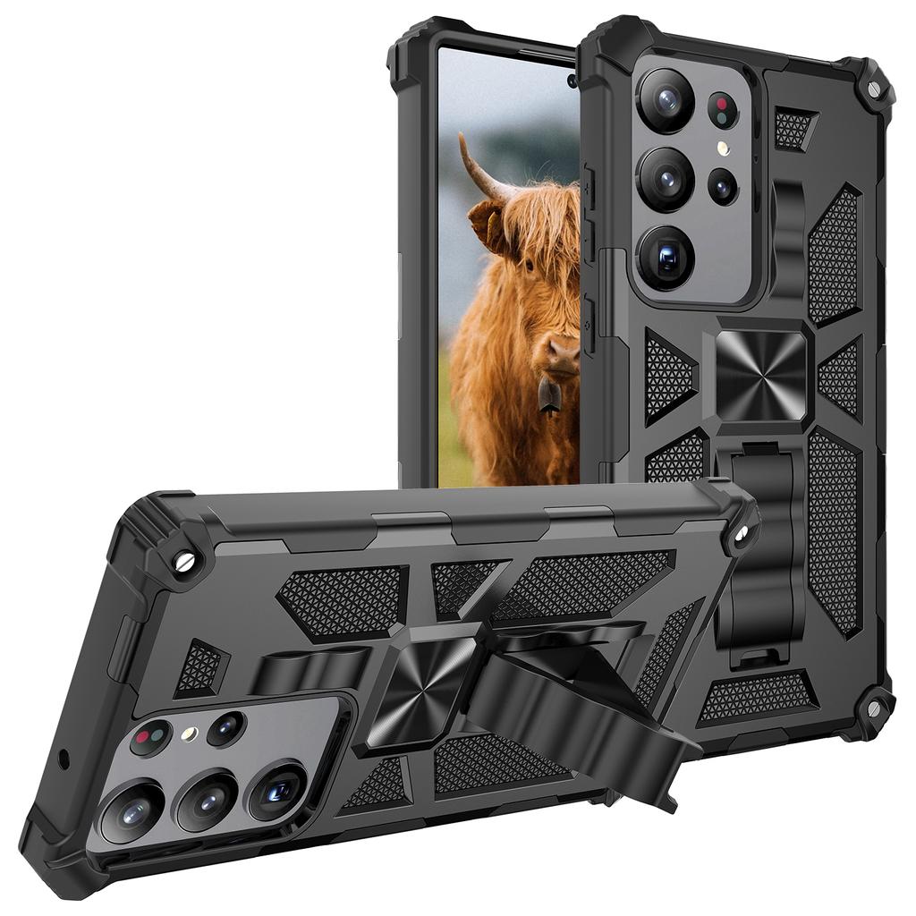 Capa camuflada militar à prova de choque para Samsung Galaxy S25 Ultra S22 Plus S23 S24 FE A14 A34 A54 A05S A15 A16 Capa com suporte