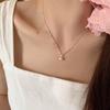 Asymmetrical chain Pearl necklace Women's new light luxury niche versatile simple high-end clavicle chain