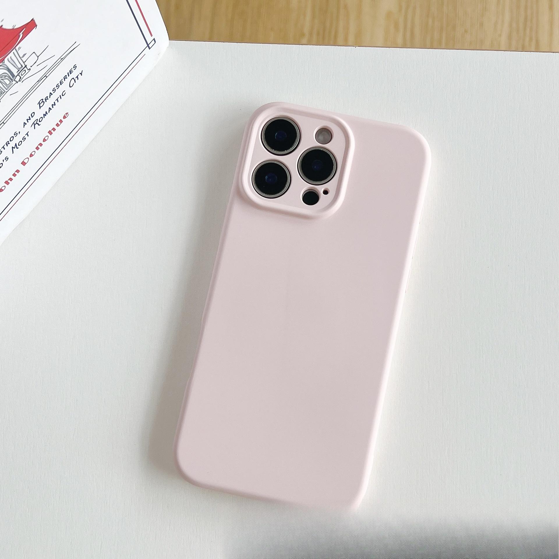 

Подходит для чехла для телефона со встроенной кнопкой камеры серии Apple 16, защитный чехол из жидкого силикона с тонким отверстием для iPhone15 14 iPhone X/XS