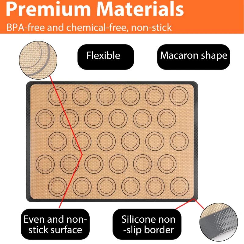 1PC Thin 0.4mm Silicone Baking Mat for Oven Reusable Non Stick Heat Resistant Bakeware Sheets Liner Baking Tools for Cookie