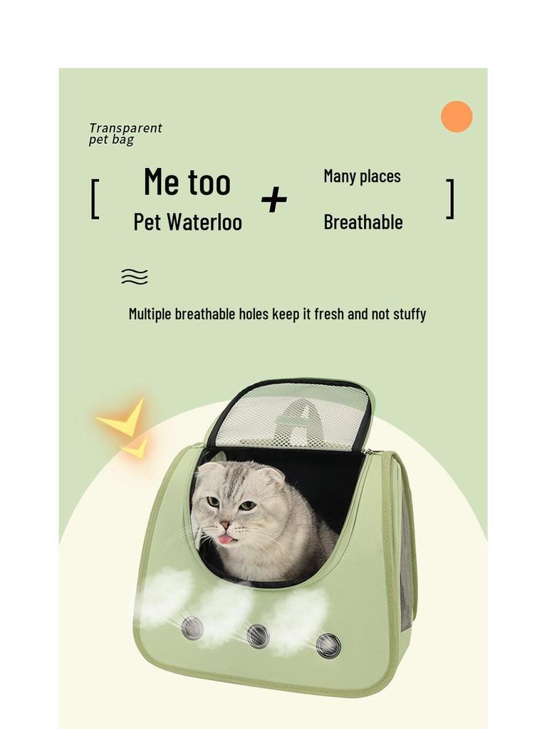 Portable Foldable Cat Carrier: Spacious, Breathable Pet Capsule for Travel