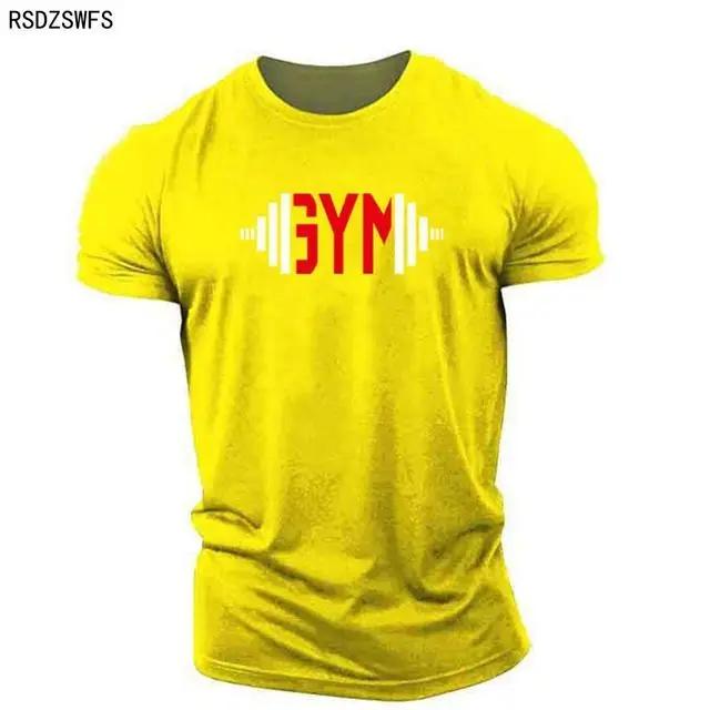 Mens TShirt 3D Retro Gym Printed Round Neck Short Sleeve Top Summer Fashion Loose Fitness Sportswear Quick Dry Mens Clothing