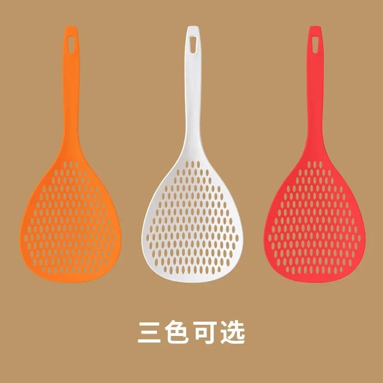 Household Kitchen Tools, Long Handle, Non - Slip, Round Drainage, Mesh Strainer, Large Colander, Nylon Large Strainer