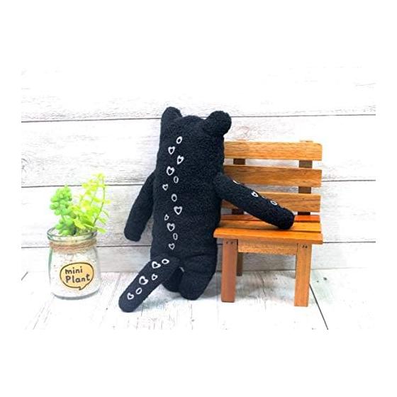 Shinada Fumofumo-san Hyomo Black (M) 10 X 5 X 20 Cm Stuffed Toy Goods Animal Miscellaneous Goods FMLO-0078B