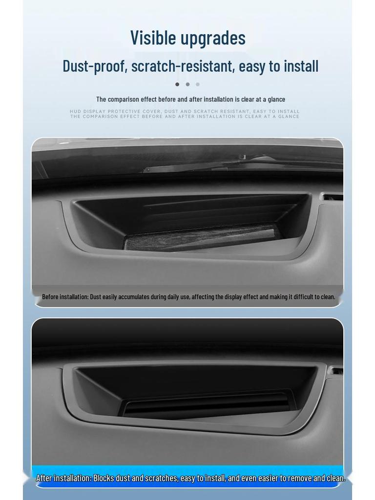 Blue Mountain Curved HUD Protector Dust Cover for 23-24 Wey Model Car Dashboard