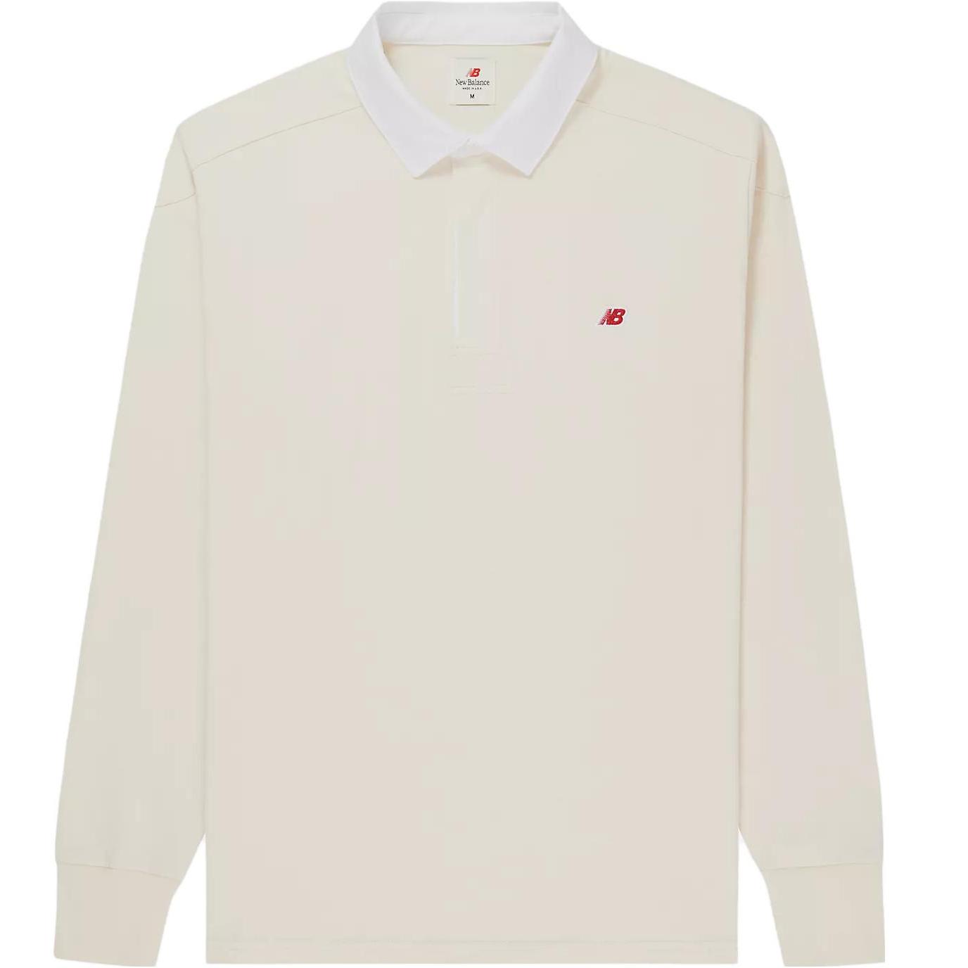 New Balance Made In USA Long Sleeve Polo Shirt Men s White MT33545-MCU L